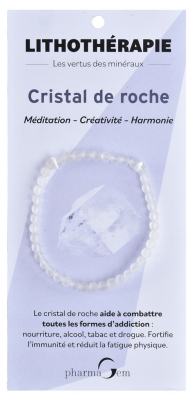 PharmaGem Lithotherapie Cristal de Roche Bracelet 4 mm