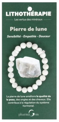 PharmaGem Lithotherapie Pierre de Lune Bracelet 8 mm