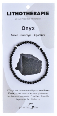 PharmaGem Lithothérapie Onyx Bracelet 4 mm