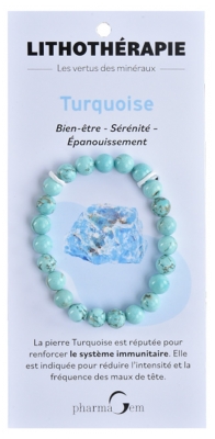 PharmaGem Lithothérapie Turquoise Bracelet 8 mm