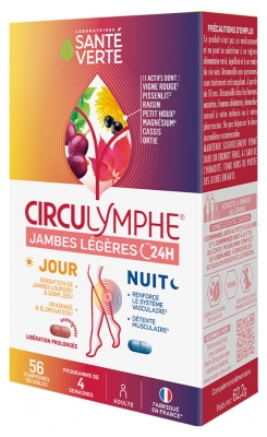 Santé Verte Circulymphe Jambes Légères Jour Nuit 56 Comprimés Sécables