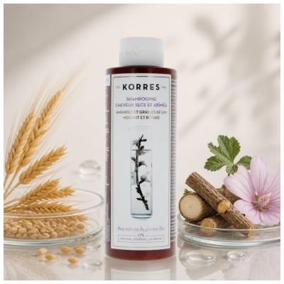 Korres Shampoing Nourrissant Cheveux Secs & Abîmés 250 ml