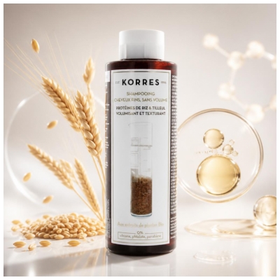 Korres Shampoing Volumateur Cheveux Fins 250 ml