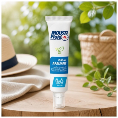 Moustifluid Roll-On Apaisant Après Piqûres Bio 20 ml