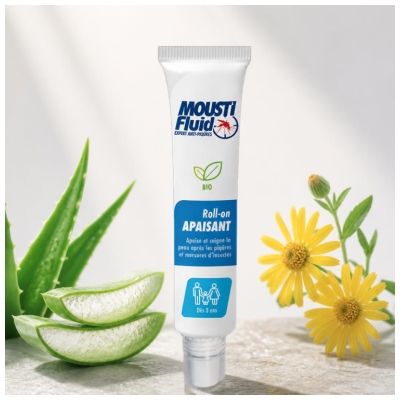 Moustifluid Roll-On Apaisant Après Piqûres Bio 20 ml