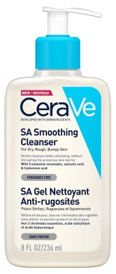 Cerave sa Anti-Rugosités Gel Nettoyant Pour Les Peaux Sèches et Rugueuses 236 ml