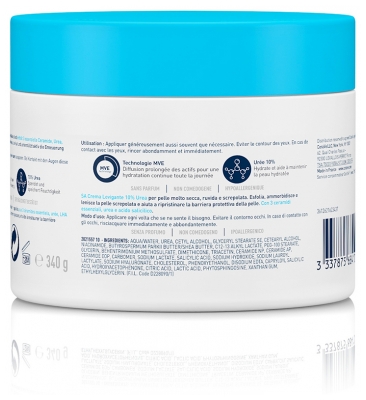 Cerave sa Anti-Rugosités Crème Pour Les Peaux Sèches et Rugueuses 340 ml