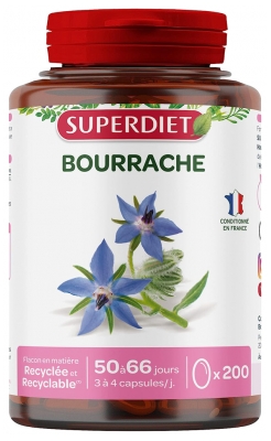 Superdiet Huile de Bourrache - 200 Capsules