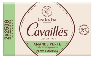Rogé Cavaillès Savon Extra Doux Amande Verte 2 x 250 g