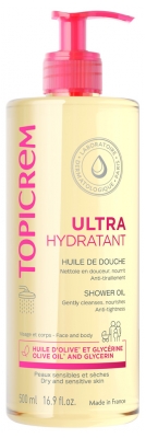 Topicrem Ultra-Hydratant Huile de Douche Peaux Sensibles et Sèches 500 ml