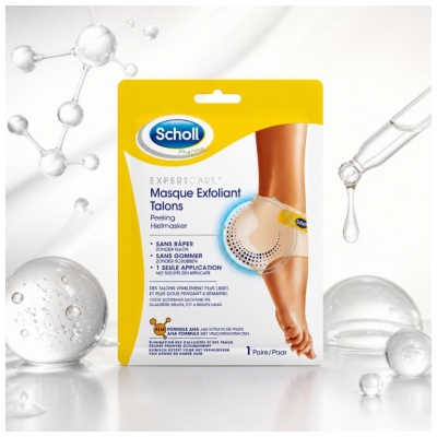 Scholl Masque Pieds Exfoliant Talons 1 Paire