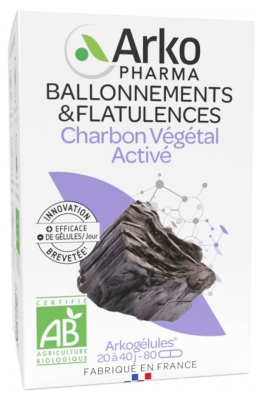 Arkopharma Arkogelules Charbon Végétal Bio 80 Gélules
