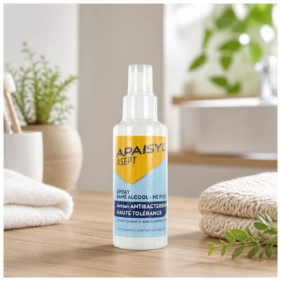 Apaisyl ® Cleanspray - Nouveau Nom et Nouveau Packaging
Anciennement Asept Spray