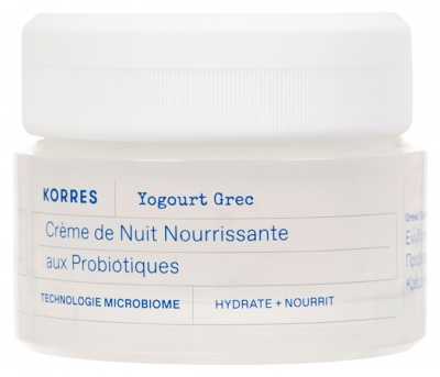 Korres Yaourt Grec Crème Nuit Nourrissante Probiotiques 40 ml