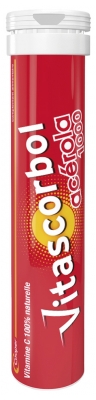 Vitascorbol Complément Alimentaire à Base de Vitamine c - Acérola - 100% Naturelle - Fatigue et Système Immunitaire - Programme 18 Jours - 18 Comprimés à Croquer