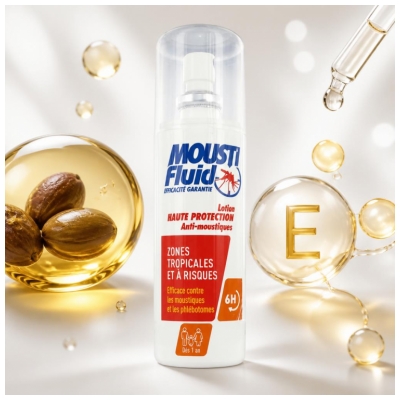 Moustifluid Lotion Haute Protection Zones Tropicales et à Risques 100 ml