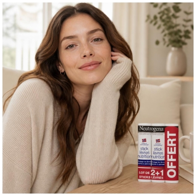 Neutrogena ® Trio Sticks Lèvres (2 Achetés le 3Ème Offert) Stick de 3 X 4,8 g