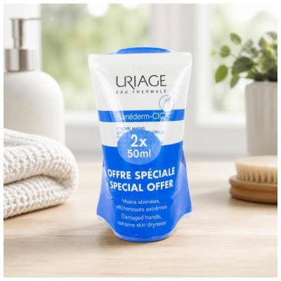 Uriage Bariéderm Crème Mains Isolante Réparatrice 2 X 50 ml