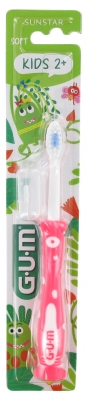 GUM Brosse à Dents Enfant Kids 901 - Couleur : Rose Fluo