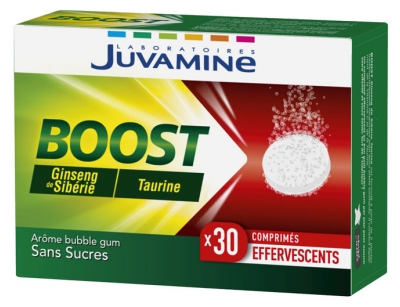 Juvamine Boost Ginseng de Sibérie Taurine 30 Comprimés Effervescents