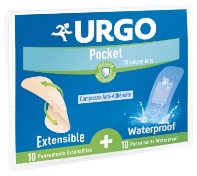 Urgo Protection Pocket - Pansements Extensibles - Pansements Waterproof - 20 Pansements