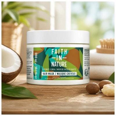 Faith in Nature Masque Capillaire Coco et Beurre de Karité 300 ml