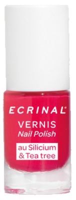 Ecrinal Vernis Silicium + Tea Tree Rose Perle 5 ml - Couleur : Fuschia