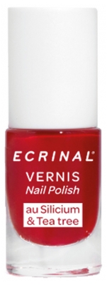 Ecrinal Vernis Silicium + Tea Tree Rose Perle 5 ml - Couleur : Rouge Passion