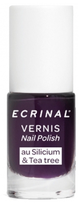 Ecrinal Vernis Silicium + Tea Tree Rose Perle 5 ml - Couleur : Violet Intense