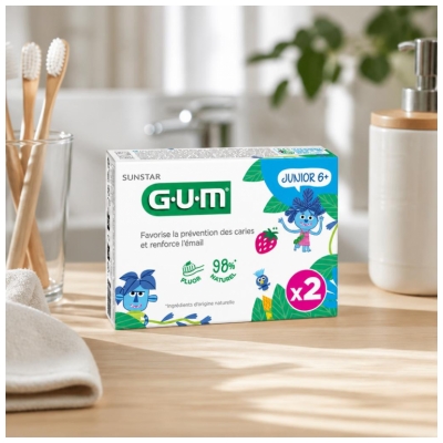 GUM Dentifrice Junior 2 x 50 ml