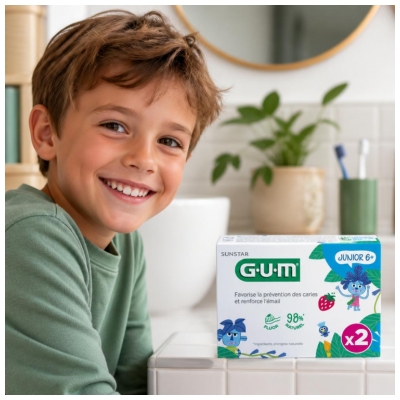 GUM Dentifrice Junior 2 x 50 ml