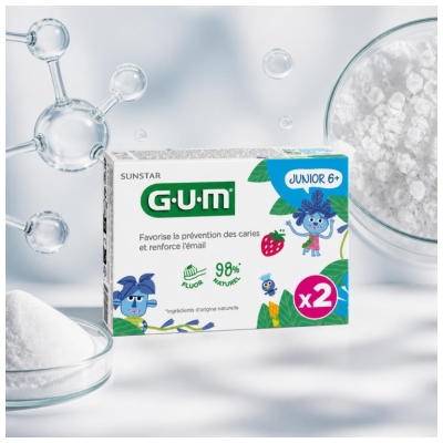 GUM Dentifrice Junior 2 x 50 ml