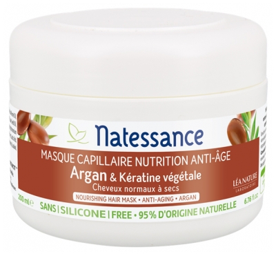 Natessance Masque Capillaire Nutrition - Argan & Kératine Végétale