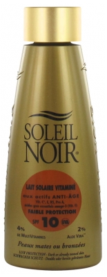 Soleil Noir Lait Solaire Vitaminé 10 Faible Protection