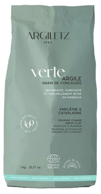 Argiletz Argile Verte Grain de Concassée 1 kg - Emplâtre et Cataplasme