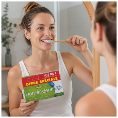 Boiron Homéodent® Soin Blancheur 2 Tubes de 75 ml