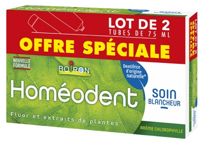 Boiron Homéodent® Soin Blancheur 2 Tubes de 75 ml