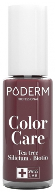 Poderm Color Care Vernis Soin Tea Trea 8 ml - Couleur : 437 : Rouge Noir