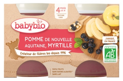 Babybio Pomme de Nouvelle-Aquitaine Myrtille
