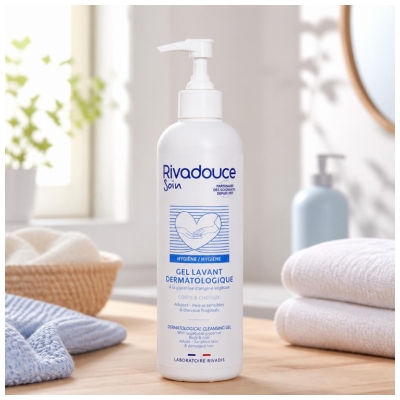 Rivadouce Gel Lavant Dermatologique Corps et Cheveux 500 ml