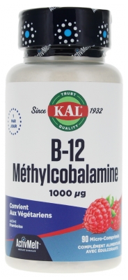 Kal Vitamine B12 - 1000 ?g - 90 Mico-Comprimés à Faire Fondre Dans la Bouche 