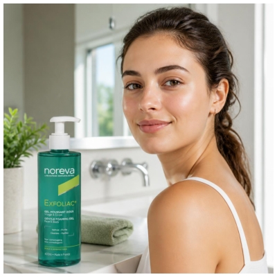Noreva Exfoliac Gel Moussant Doux Peaux à Imperfections 400 ml