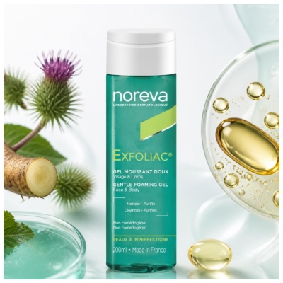Noreva Exfoliac Gel Moussant Doux Peaux à Imperfections 200 ml