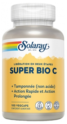 Solaray Super Bio c Tamponnée 500 mg - 100 Caps. Vég.