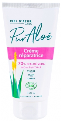 Pur Aloé Crème Réparatrice 70% Aloe Vera Bio 150 ml