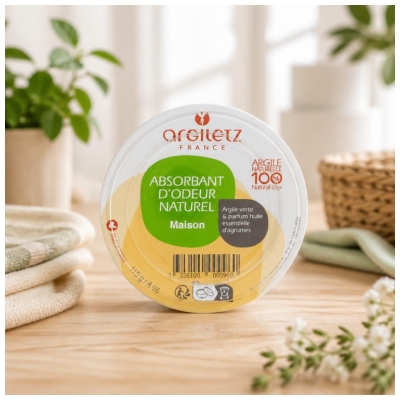 Argiletz Absorbant Odeur Maison Argile Verte Parfum Agrumes 115 g