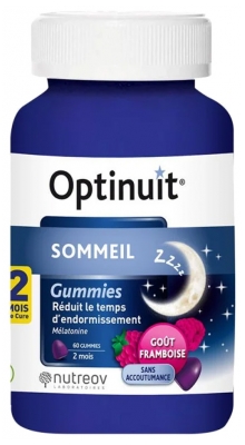 Nutreov Optinuit Sommeil Goût Framboise 60 Gummies