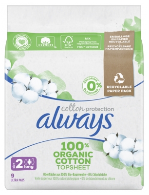 Always Nouveau - Serviettes Cotton Protection Long Plus
