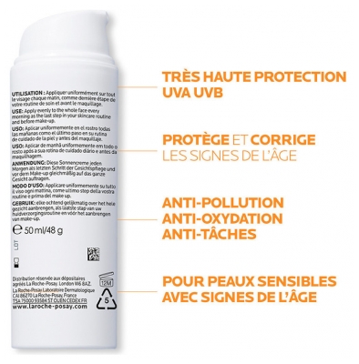 La Roche-Posay Anthelios Âge Correct Soin Solaire Quotidien Photocorrection Spf50 50 ml