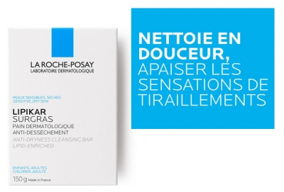 La Roche-Posay Lipikar Lot*2 Pain Surgras Dermatologique Anti-Dessèchement 150 g
